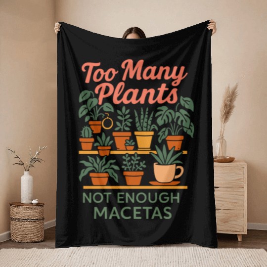 Plantita Latina Plant Mom Plantita Life Hispanic Throw Blankets
