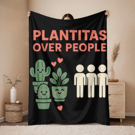 Plantita Latina Plant Mom Plantita Life Hispanic Throw Blankets