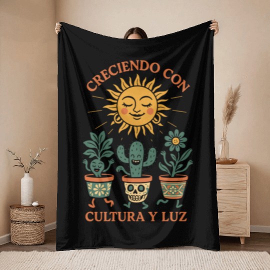 Plantita Latina Plant Mom Plantita Life Hispanic Throw Blankets