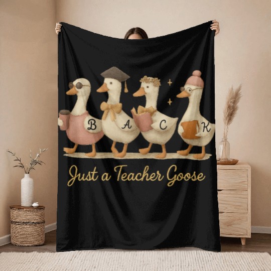 Funny "Thank You Teacher" Back to School Throw Blankets