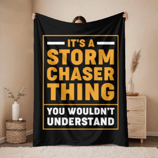 Storm Chaser Stormtrooper Weather Throw Blankets