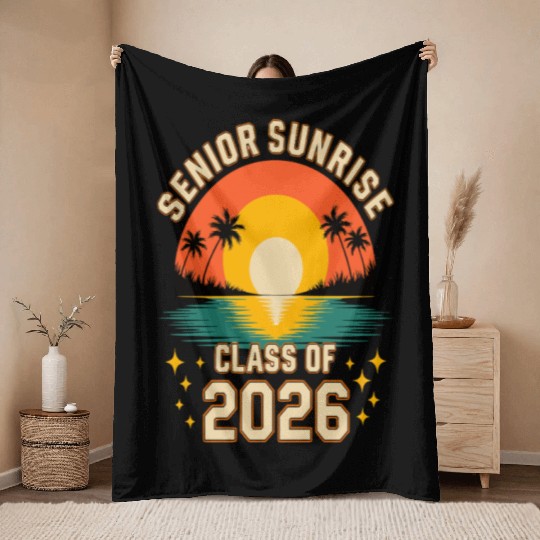 Senior Sunrise 2026 High School Graduation Throw Blankets