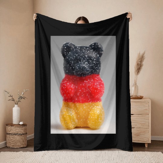 German Flag Gummy Bear Throw Blankets
