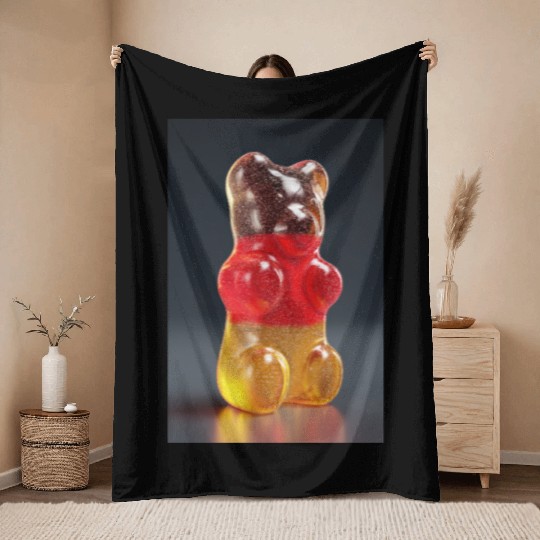 Transparent German Gummy Bear Throw Blankets