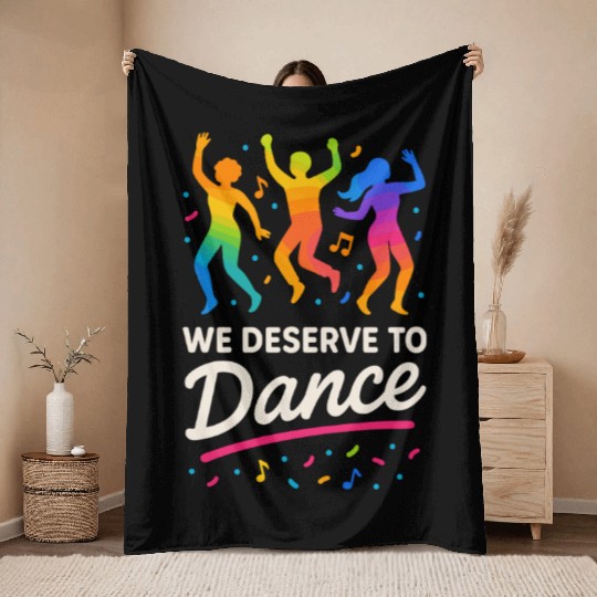 Queer Pride Queer Joy LGBTQ+ Affirmation Trans Throw Blankets