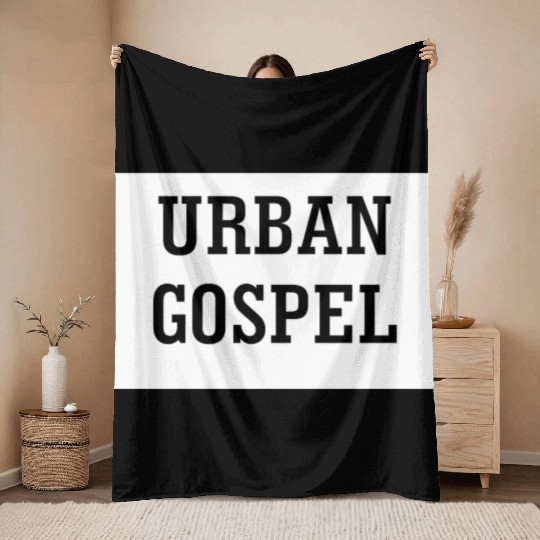 Bold Urban Gospel Typography Design Throw Blankets