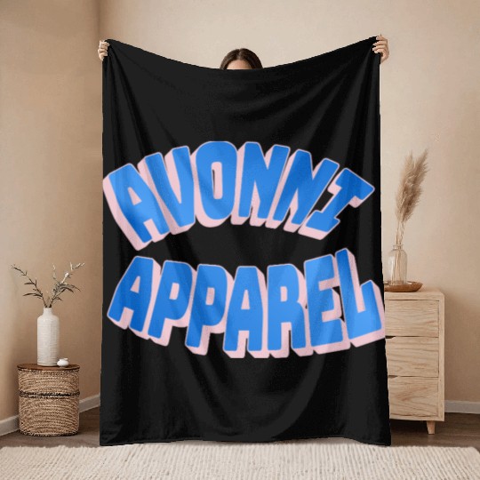 Avenue of Joy Typography Design Throw Blankets