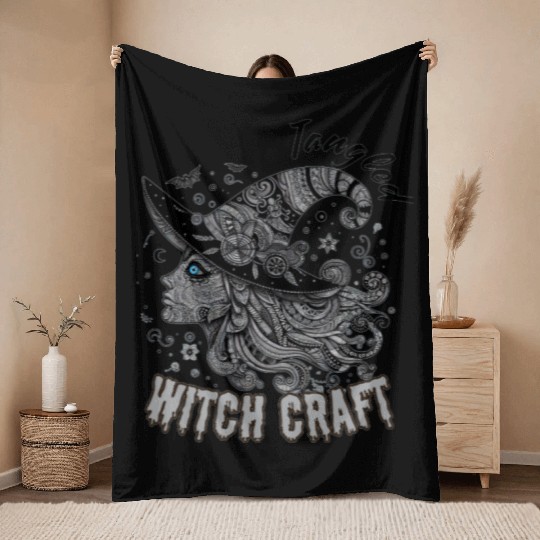 Tangled-in-Witchcraft–Halloween-Art-in-Enchanted Throw Blankets