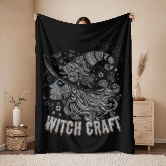 Tangled-in-Witchcraft–Halloween-Art-in-Enchanted Throw Blankets