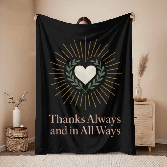 Gratitude Mindfulness Positive Affirmation Daily Throw Blankets
