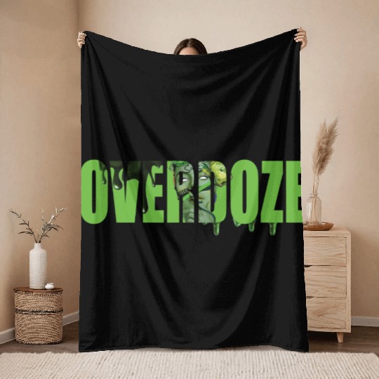 Overdose Thriller Art Print Throw Blankets