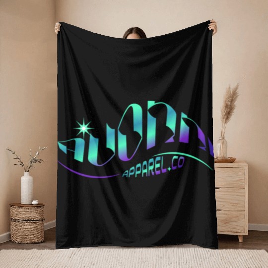 Galactic Adventure Typography Design Throw Blankets