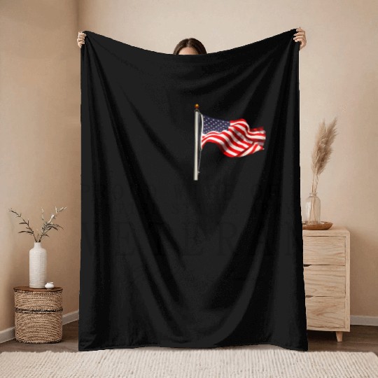 Proud Wife Of A US Army Veteran Throw Blankets