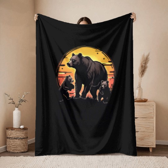 California Dreamin’ – World Cup 2026 Soccer Bear F Throw Blankets