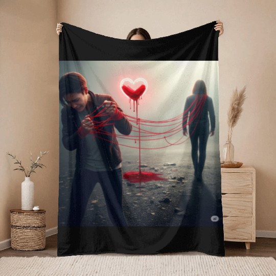 The Bleeding Heart Throw Blankets
