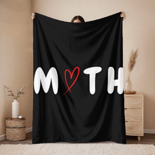 Math Love – MATH Cute Minimal Design Throw Blankets