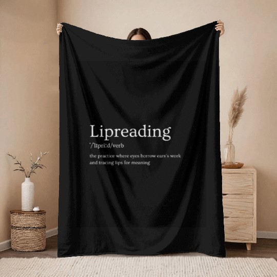 Lipreading Inspirational Oversized | Unisex  Throw Blankets