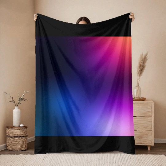 Vibrant Gradient Spectrum Design Throw Blankets