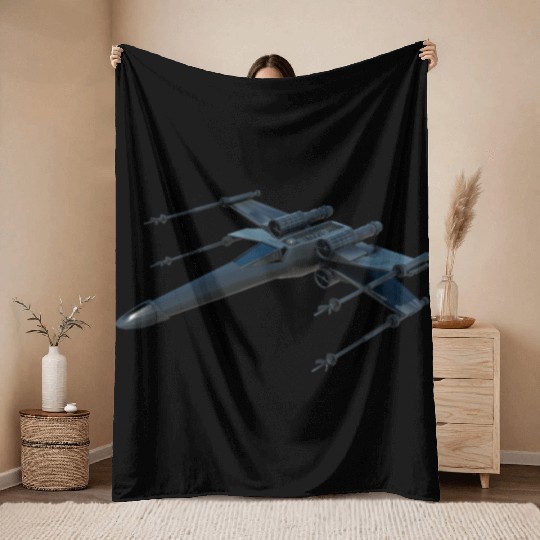 Stealth Fighter Jet Design Throw Blankets