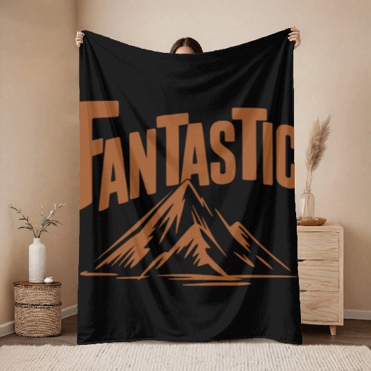 Mountain Adventure Inspires Attitude Throw Blankets