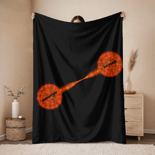 Quantum Physics Particle Science Entanglement  Throw Blankets