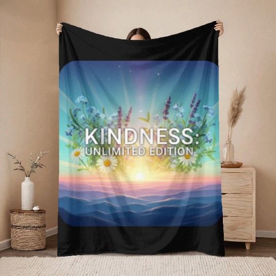Sunrise Blooms of Kindness  Throw Blankets
