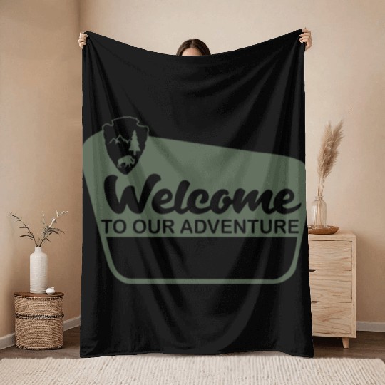 Nature-Inspired Wilderness Trek Design Throw Blankets