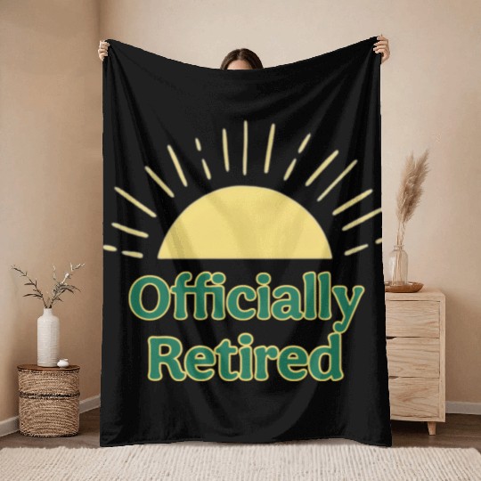 Sunrise Retirement Celebration Design Throw Blankets