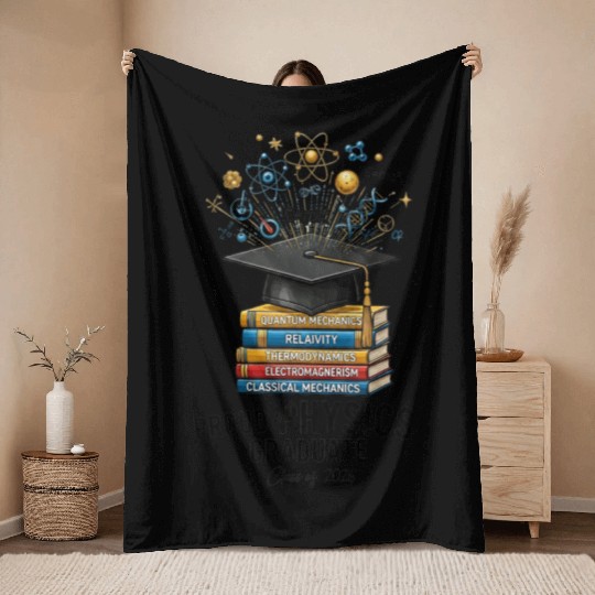 proud physics graduate class of 2026 Throw Blankets