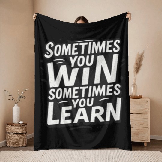 Motivational Quote Design Inspiring Growth Throw Blankets
