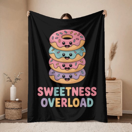 Sweetness Overload | Donut Kids Throw Blankets