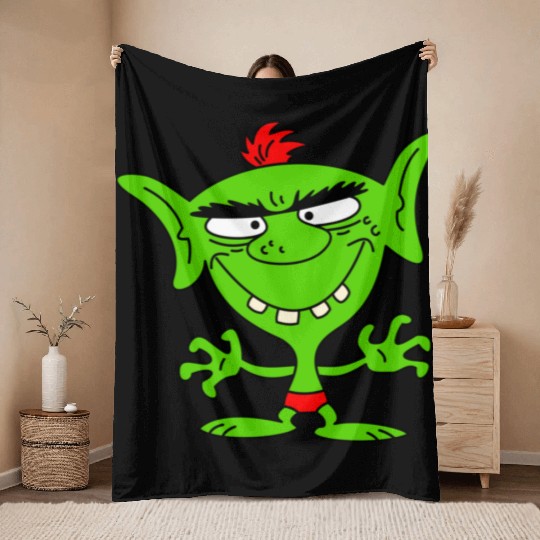 green goblin Throw Blankets