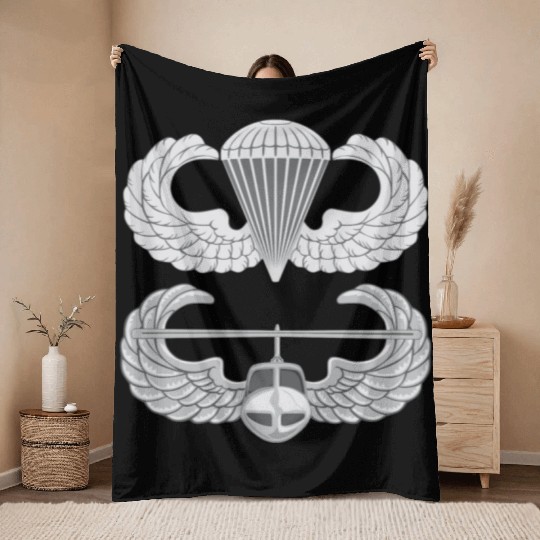 Airborne Air Assault Throw Blankets