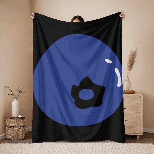 blueberry fruit Throw Blankets
