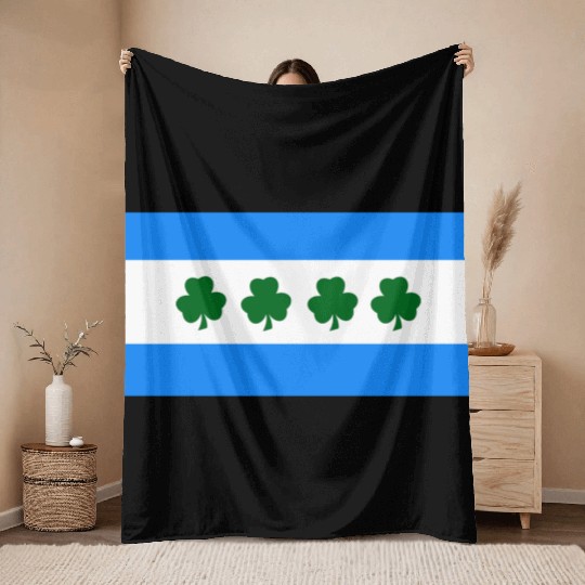 Chicago Irish Throw Blankets
