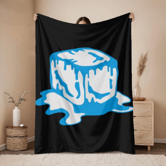 Ice Cube Throw Blankets