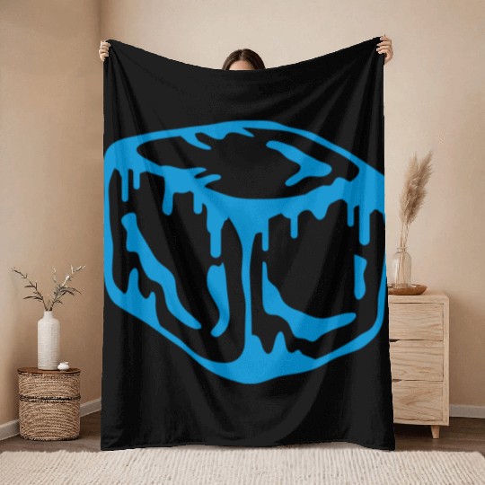 Ice Cube Design Throw Blankets