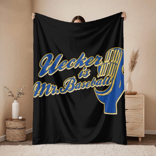 Ueck Uecker Milwaukee Mr. Baseball Throw Blankets