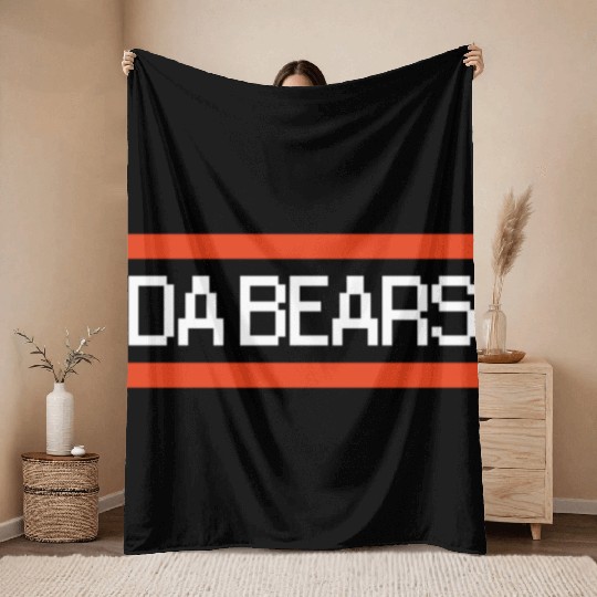 Da Bears Throw Blankets