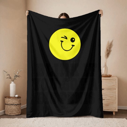 BLINK IF YOU GOT A BIG PENIS Throw Blankets