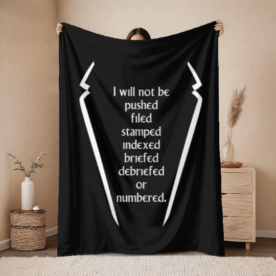 I Will Not ... - The Prisoner | Robot Plunger Throw Blankets