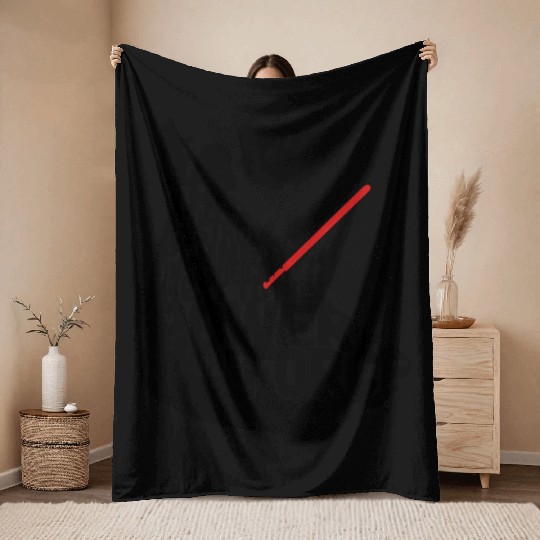 Darth Vader in quotes Throw Blankets