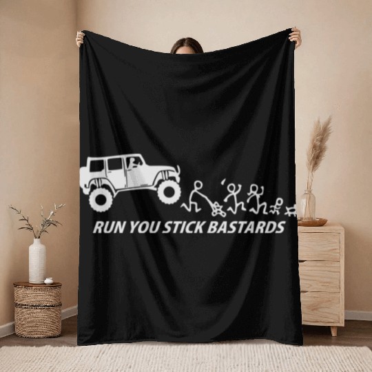 Jeep...Run Throw Blankets
