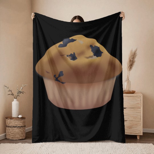 Blueberry Muffin Throw Blankets