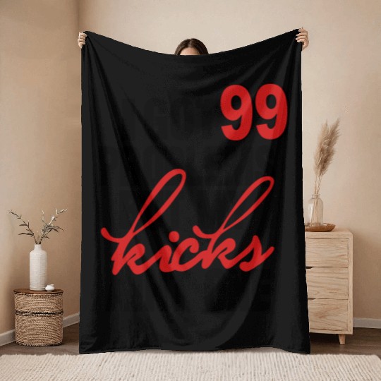 I GOT 99 PROBLEMS BUT MY KICKS AIN'T ONE Throw Blankets