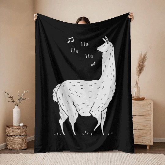 SONG OF THE LLAMA Throw Blankets