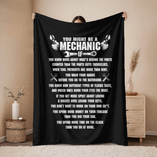Mechanic mechanic mechanical heart tattoo anime Throw Blankets