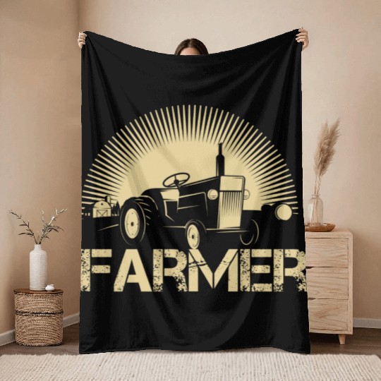 Farmer piglet farmer dirty farmer farmer farmers Throw Blankets