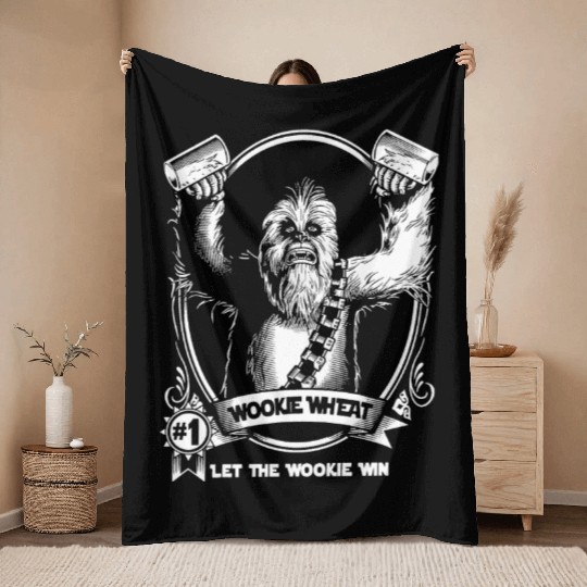 Chewbacca Wookiee - Let the wookie win Throw Blankets