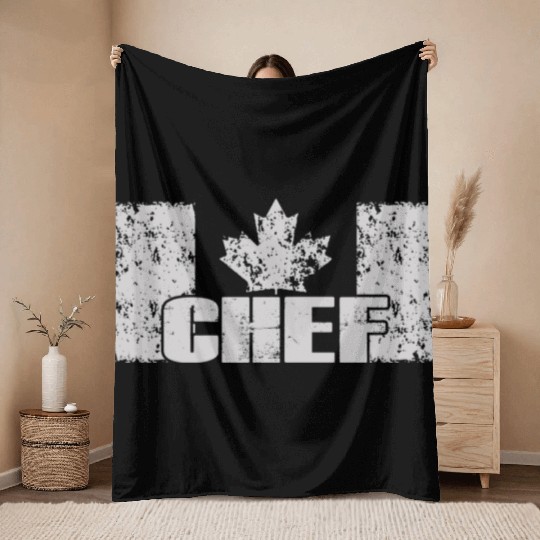 chef- canadian chef Throw Blankets